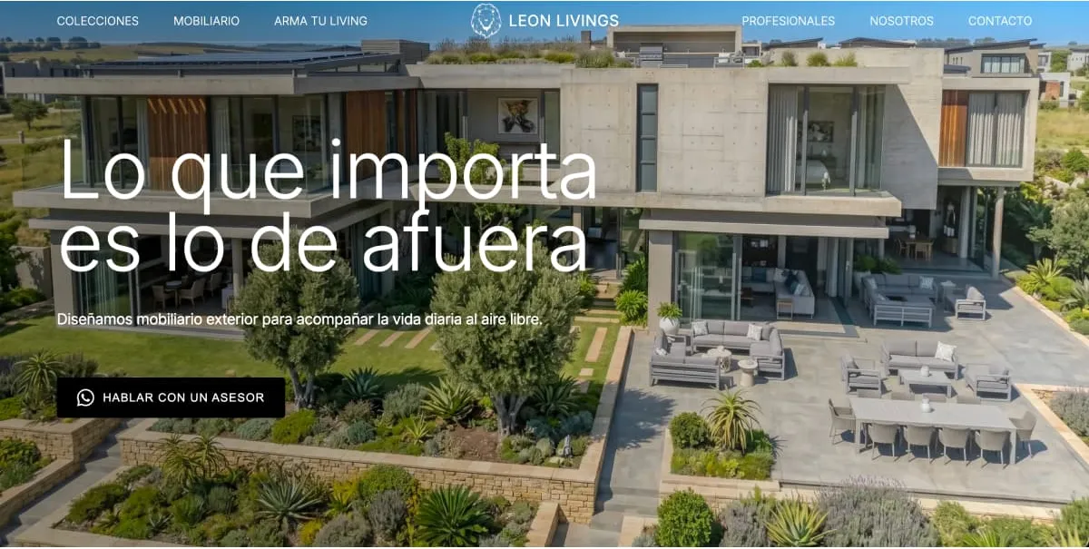 Tienda online de Leon Livings, mobiliario de exterior